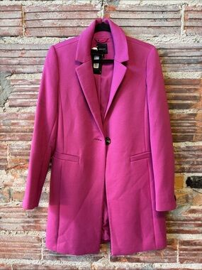 RW&CO. Fuchsia Single-Button Pea Coat